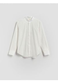 Reserved - Bawełniana koszula slim fit - biały. Kolor: biały. Materiał: bawełna
