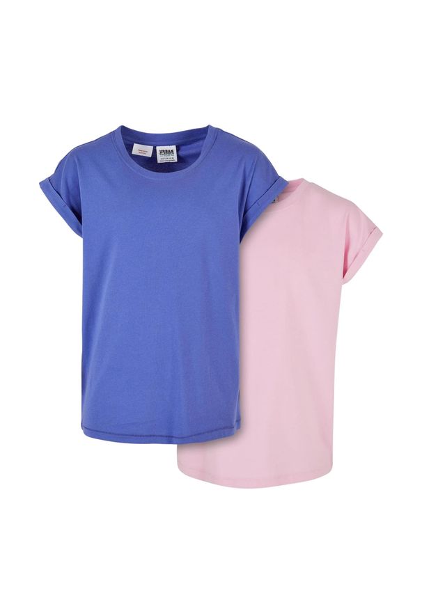 Urban Classics - Organiczna Koszulka Na Ramiączkach Dla Dziewcząt (zestaw 2 Sztuk). Kolor: niebieski, wielokolorowy, różowy. Długość rękawa: na ramiączkach