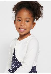 bonprix - Bolerko shirtowe dziewczęce. Kolor: biały. Materiał: jersey. Wzór: aplikacja #2