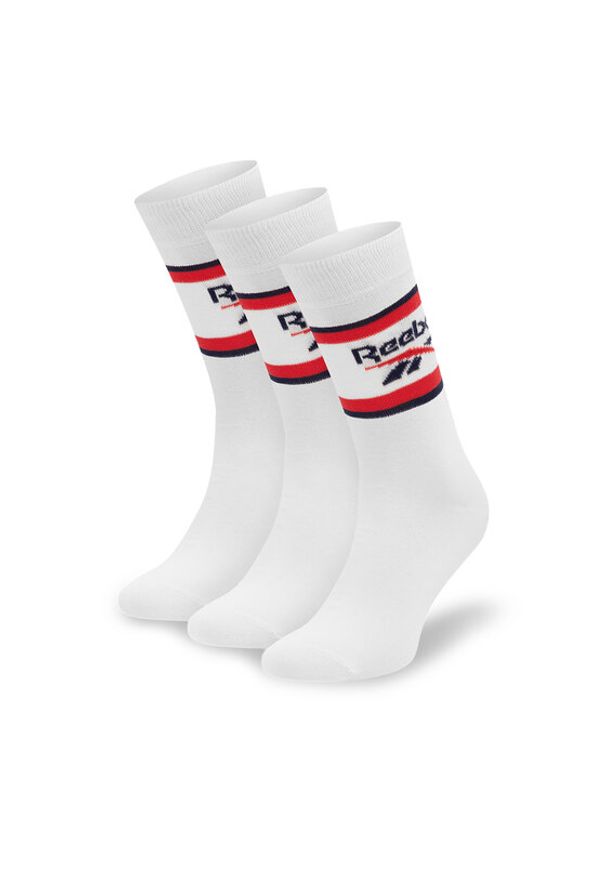 Reebok Zestaw 3 par wysokich skarpet unisex R0369-SS24 (3-pack) Biały. Kolor: biały. Materiał: bawełna