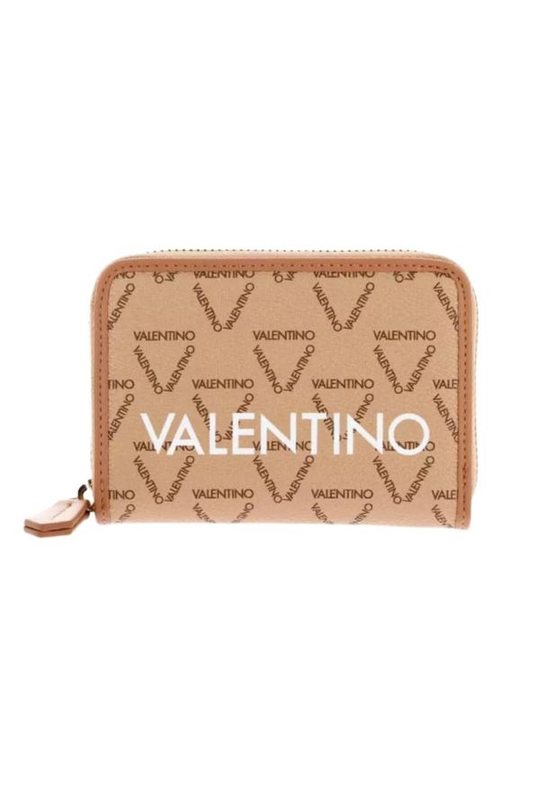 Valentino by Mario Valentino - VALENTINO Beżowy mały portfel Liuto. Kolor: beżowy