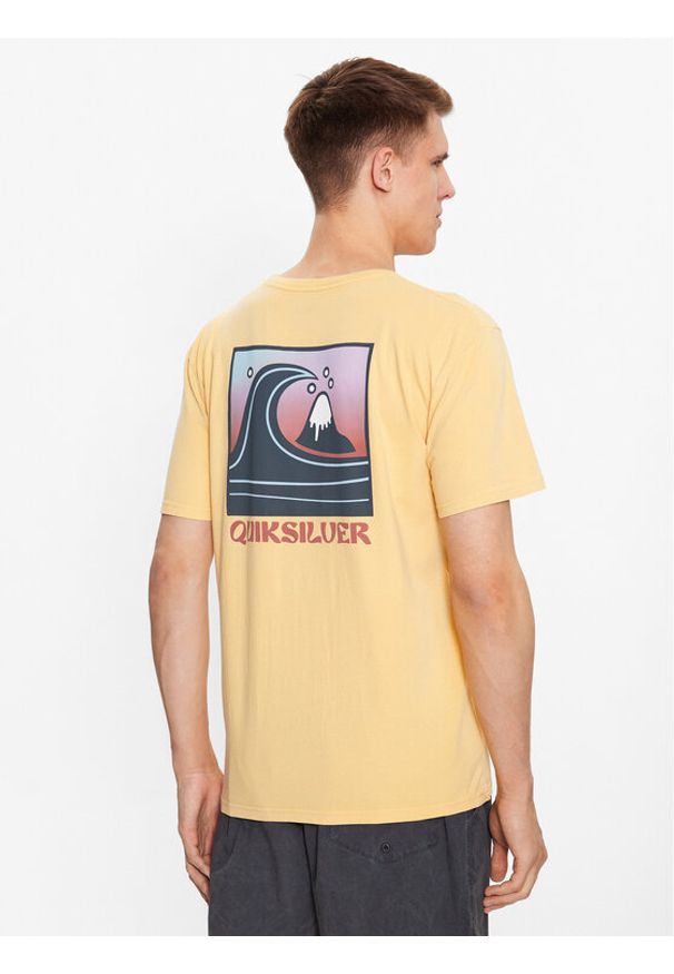 Quiksilver T-Shirt Qs Bubble Stamp EQYZT07258 Żółty Regular Fit. Kolor: żółty. Materiał: bawełna