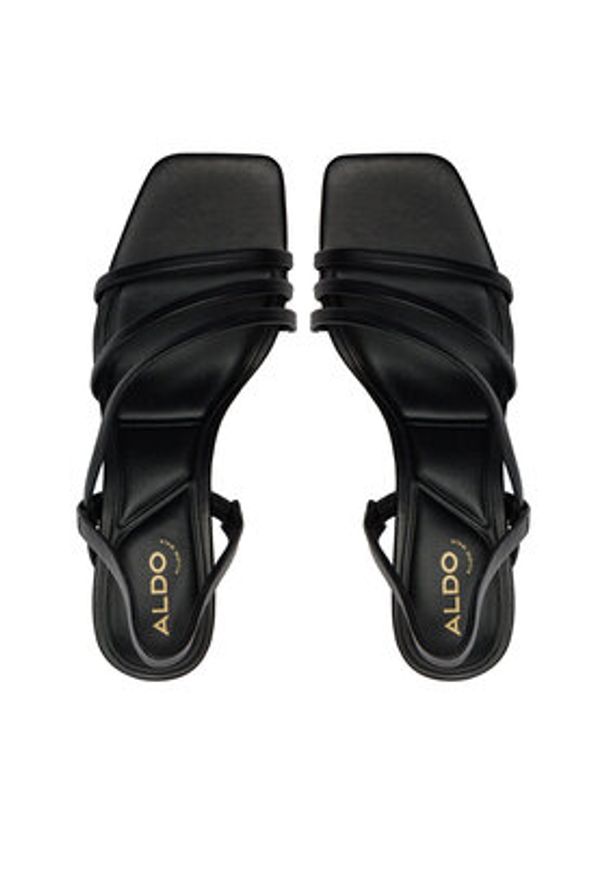 Aldo Sandały Atlanticus 13706599 Czarny. Kolor: czarny. Materiał: skóra