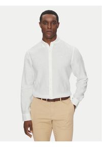 Michael Kors Koszula CS4400H4YT Biały Relaxed Fit. Kolor: biały. Materiał: len #1