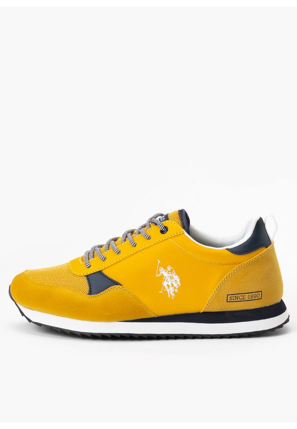 U.S. Polo Assn - Sneakersy męskie U.S. POLO BALTY003M/3TY1 YEL. Okazja: na co dzień, do pracy, na spacer. Kolor: żółty. Sport: turystyka piesza