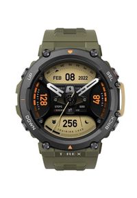 Huami - Smartwatch Amazfit T-Rex 2 Wild Green. Rodzaj zegarka: smartwatch. Materiał: materiał, lakier. Styl: militarny, sportowy, klasyczny
