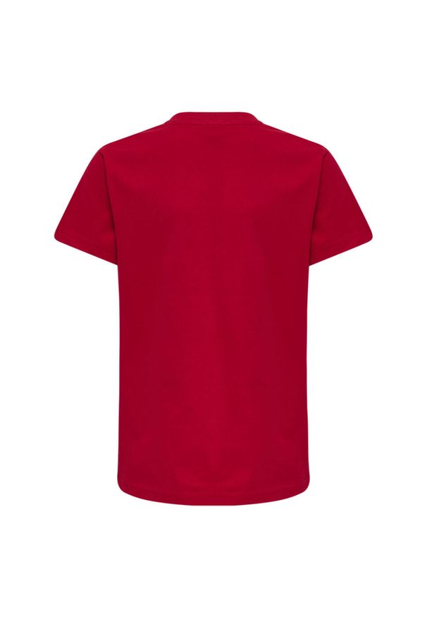 Koszulka dla dzieci Hummel Red Basic. Kolor: czerwony, wielokolorowy, różowy. Materiał: bawełna. Długość rękawa: krótki rękaw. Długość: krótkie