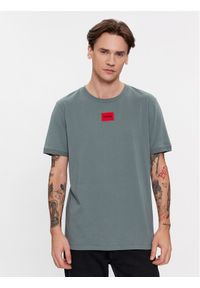 Hugo T-Shirt Diragolino212 50447978 Zielony Regular Fit. Kolor: zielony. Materiał: bawełna