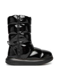 Karl Lagerfeld - KARL LAGERFELD Śniegowce Kapri Kosi KL44573A Czarny. Kolor: czarny. Materiał: skóra