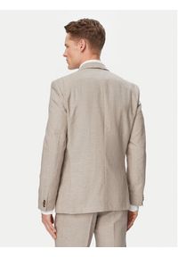 Hugo - HUGO Garnitur Arti/Hesten242V1X 50559671 Beżowy Extra Slim Fit. Kolor: beżowy. Materiał: bawełna, len #5