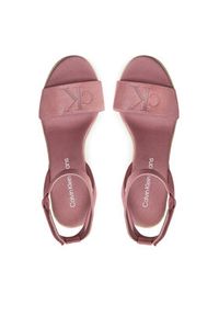 Calvin Klein Jeans Espadryle Wedge Sandal Su Mg Btw YW0YW01026 Różowy. Kolor: różowy. Materiał: skóra