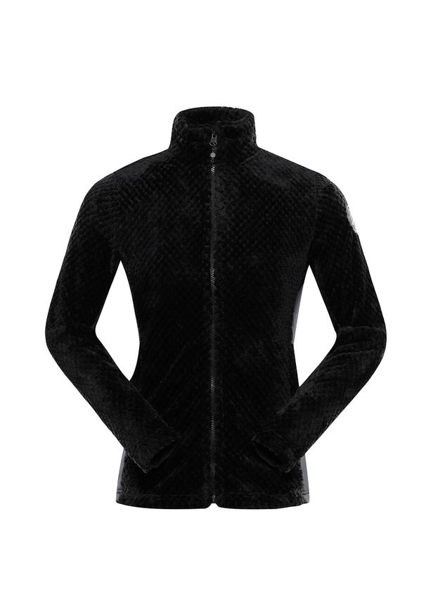 ALPINE PRO - Bluza damska polarowa Alpine Pro Lomma bardzo ciepła. Kolor: czarny. Materiał: polar. Sport: turystyka piesza
