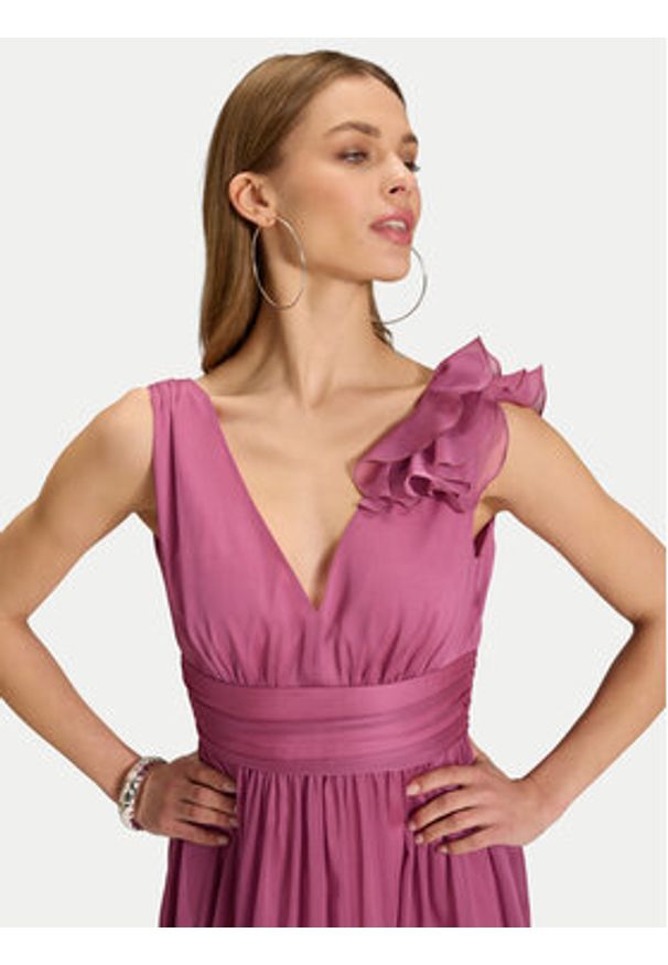 Swing Sukienka koktajlowa 5AJ07600 Różowy Regular Fit. Kolor: różowy. Materiał: syntetyk. Styl: wizytowy