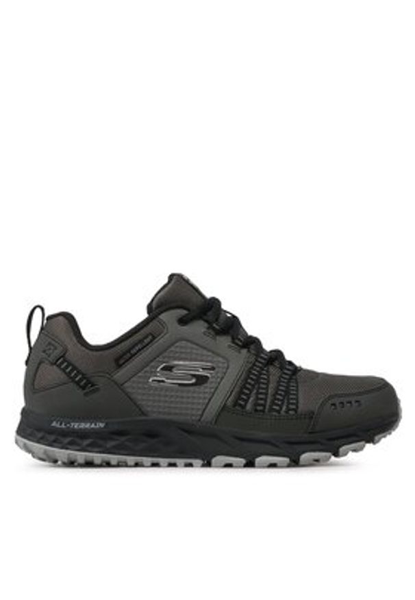 skechers - Skechers Trekkingi Escape Plan 51591/CCBK Szary. Kolor: szary. Materiał: skóra. Sport: turystyka piesza