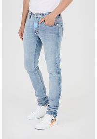 Philipp Plein - PHILIPP PLEIN Jasne męskie jeansy Straight Cut. Kolor: niebieski #6