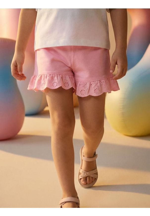 Sinsay - Bawełniane szorty - różowy. Kolor: różowy. Materiał: bawełna