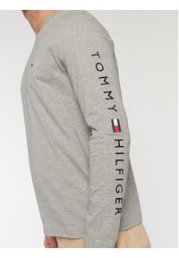 TOMMY HILFIGER - Tommy Hilfiger Longsleeve Logo MW0MW09096 Szary Slim Fit. Kolor: szary. Materiał: bawełna. Długość rękawa: długi rękaw #3