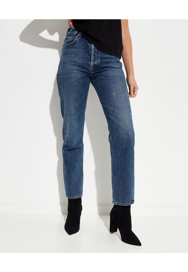 AGOLDE - Spodnie jeansowe Pinch High Rise. Stan: podwyższony. Kolor: niebieski