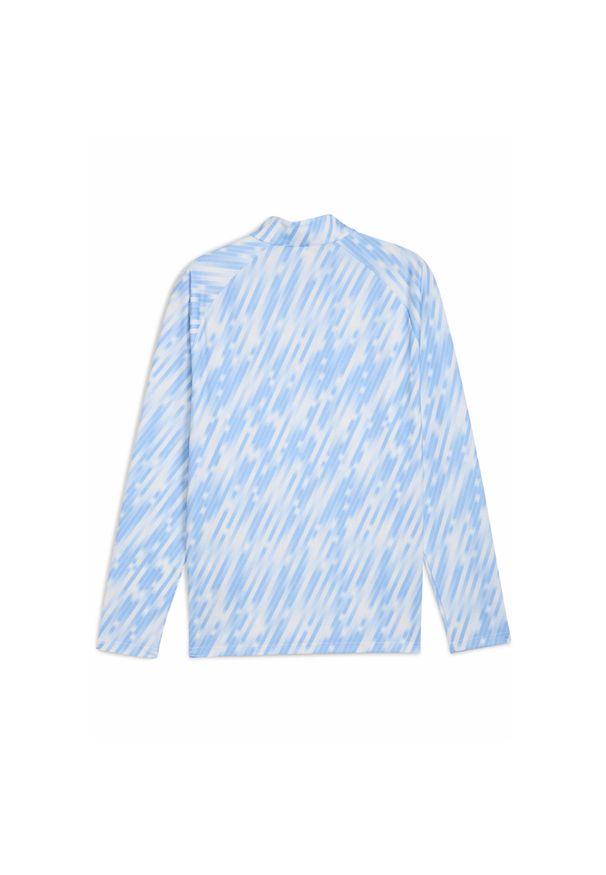 Puma - Męska bluza przedmeczowa z zamkiem 1/4 Manchester City PUMA Silver Sky Blue. Kolor: niebieski
