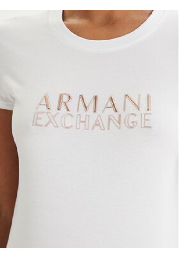 Armani Exchange T-Shirt XW001837 AF16294 U0002 Biały Slim Fit. Kolor: biały. Materiał: bawełna