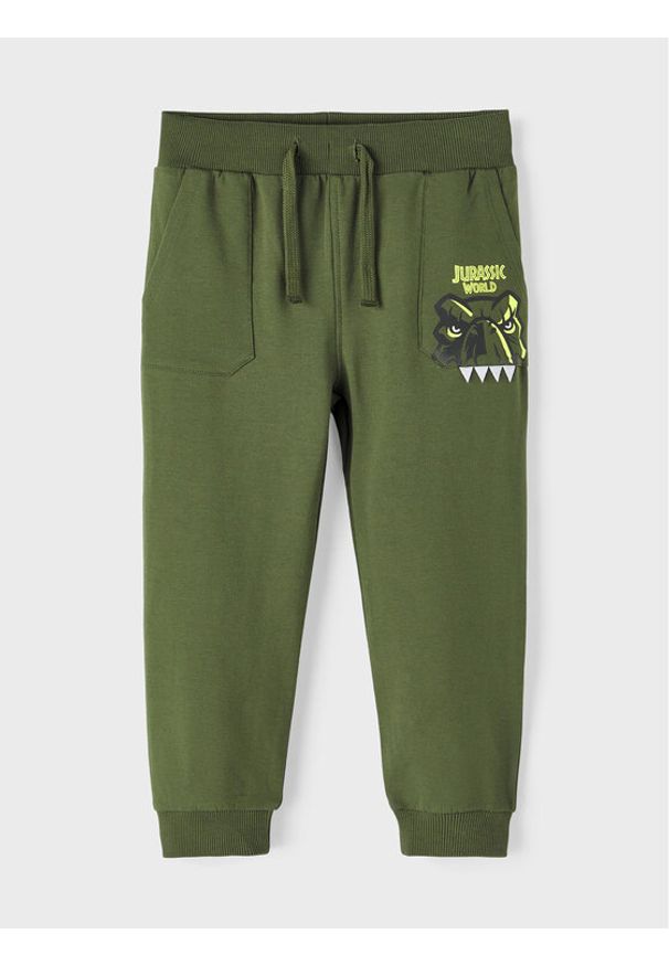 Name it - NAME IT Spodnie dresowe 13219774 Zielony Regular Fit. Kolor: zielony. Materiał: bawełna