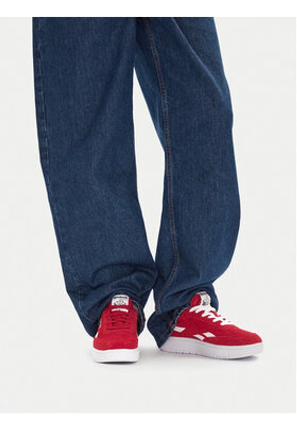 Reebok Sneakersy EO-CLUB C DOUBLE REVENGE 100229521 Bordowy. Kolor: czerwony. Materiał: skóra, zamsz. Model: Reebok Club