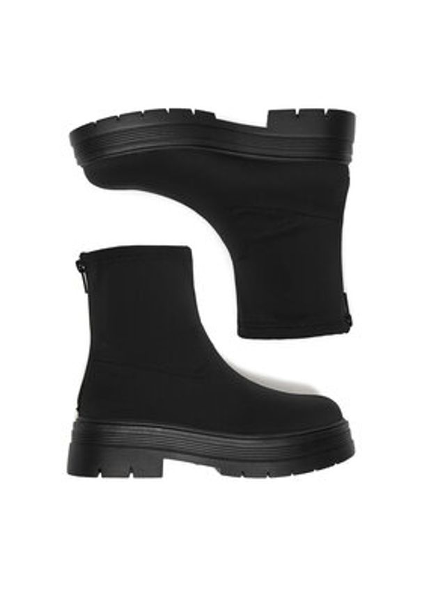 Jenny - JENNY Botki CEO-WS6615-01 Czarny. Kolor: czarny. Materiał: materiał