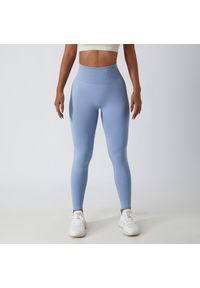 Intica - Legginsy treningowe modelujące sylwetkę z wysokim stanem Gulli. Stan: podwyższony. Kolor: niebieski. Materiał: tkanina. Sport: fitness #1