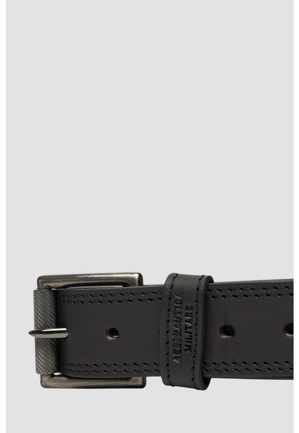 Aeronautica Militare - AERONAUTICA MILITARE Czarny skórzany męski pasek, Rozmiar L. Kolor: czarny. Materiał: skóra. Wzór: moro. Styl: casual, klasyczny, elegancki, militarny