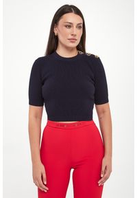 Elisabetta Franchi - Sweter damski cropped ELISABETTA FRANCHI #5