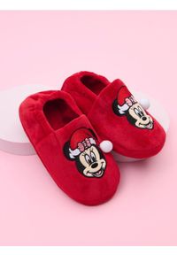Sinsay - Kapcie Minnie Mouse - czerwony. Kolor: czerwony. Wzór: motyw z bajki