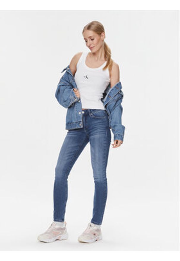 Calvin Klein Jeans Jeansy J20J222447 Niebieski Skinny Fit. Kolor: niebieski