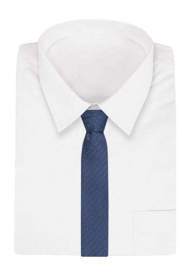 Niebieski krawat Angelo di Monti w kwiaty, elegancki