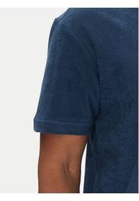 BOSS Polo Pe_Doubletowel 50539869 Granatowy Relaxed Fit. Typ kołnierza: polo. Kolor: niebieski. Materiał: bawełna