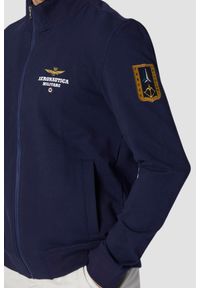 Aeronautica Militare - AERONAUTICA MILITARE Granatowa męska bluza rozpinana, Rozmiar 3XL. Kolor: niebieski #5