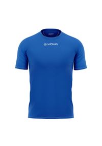 Koszulka piłkarska dla dorosłych Givova Capo MC. Kolor: niebieski. Sport: piłka nożna
