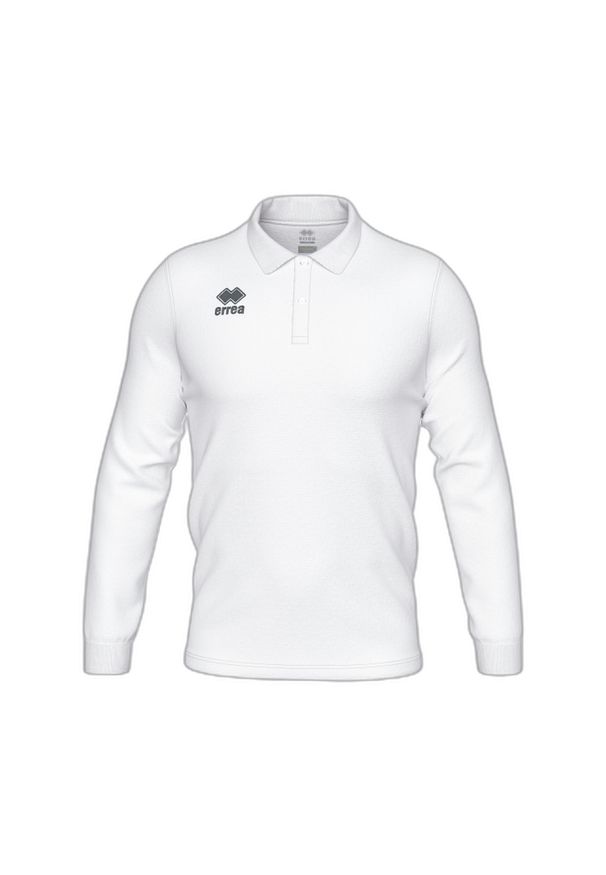 ERREA - Dziecięca koszulka polo z długim rękawem Errea Evo. Typ kołnierza: polo. Kolor: biały. Długość rękawa: długi rękaw. Długość: długie. Styl: młodzieżowy, wakacyjny