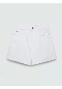Big-Star - Szorty damskie jeansowe białe Soleil 815. Stan: podwyższony. Kolor: biały. Materiał: jeans. Długość: krótkie. Sezon: lato. Styl: klasyczny #1