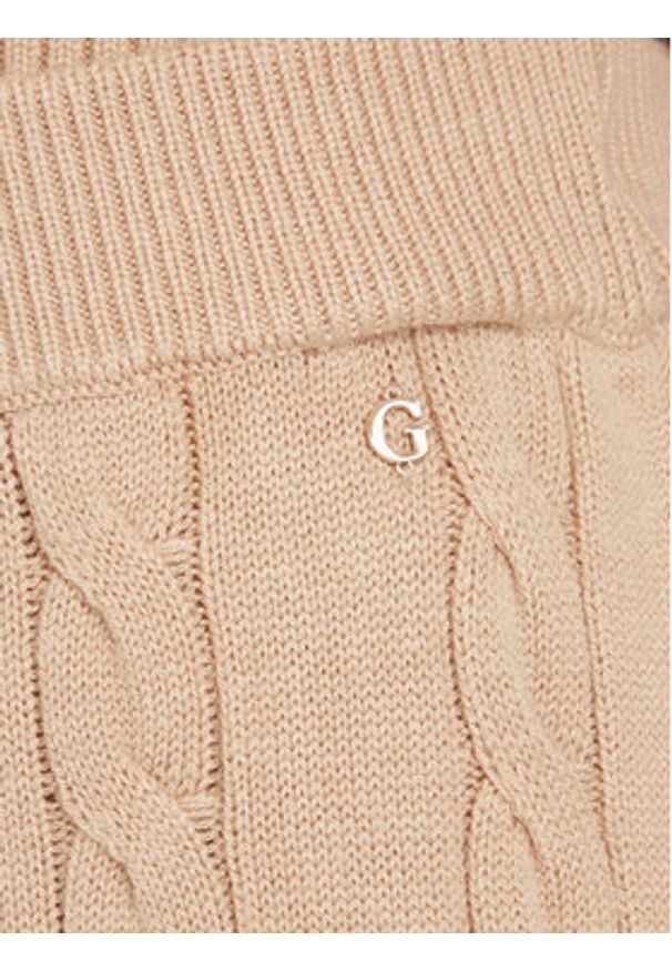 Guess Spodnie dzianinowe W5BB52 Z1192 Beżowy Regular Fit. Kolor: beżowy. Materiał: syntetyk