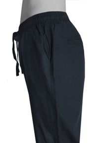 Lniane Spodnie Idealne na Lato - Brave Soul - Granatowe. Kolor: niebieski. Materiał: bawełna, len. Sezon: lato. Styl: klasyczny, wakacyjny #2