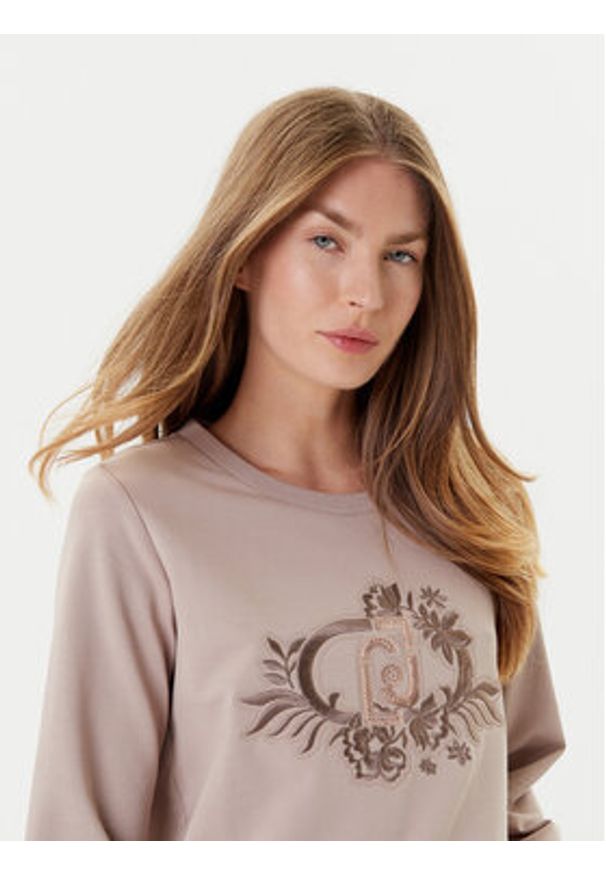 Liu Jo Sport Bluza TF5097 FS090 Beżowy Regular Fit. Kolor: beżowy. Materiał: bawełna. Styl: sportowy