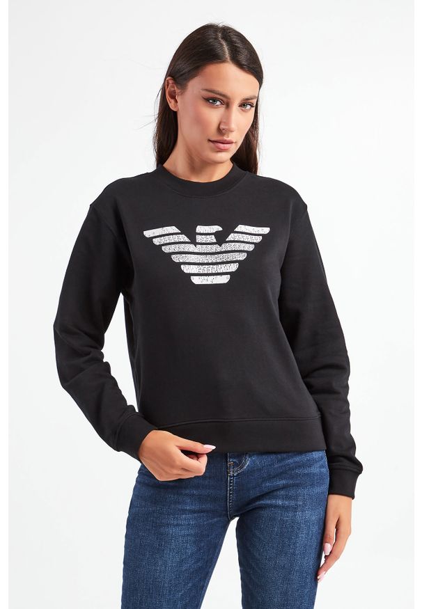 Emporio Armani - BLUZA EMPORIO ARMANI. Długość: długie. Wzór: nadruk, aplikacja