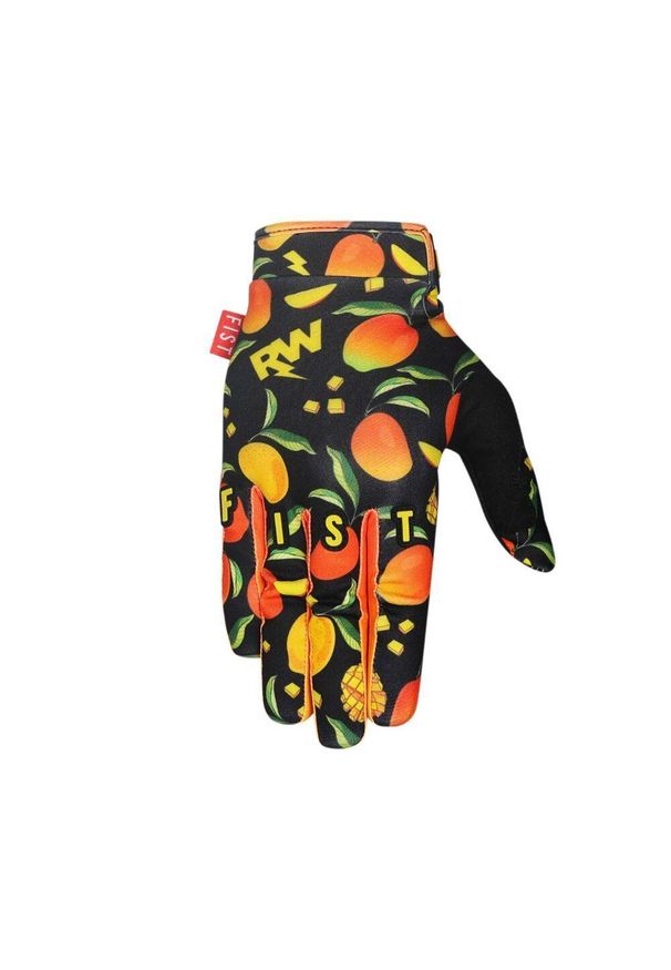 FIST - Długie rękawice Fist Handwear Mango. Kolor: żółty, czarny, pomarańczowy, wielokolorowy. Sport: kolarstwo