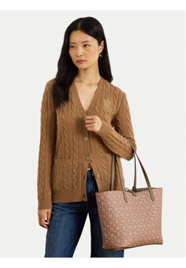 Lauren Ralph Lauren - LAUREN RALPH LAUREN Torebka 431795329072 Brązowy. Kolor: brązowy. Materiał: skórzane