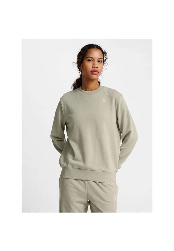 Damska bluza z okrągłym dekoltem Hummel Pulse. Kolor: szary. Materiał: polar. Sezon: zima