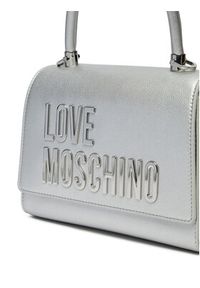 Love Moschino - LOVE MOSCHINO Torebka JC4024PP1MKD196B Srebrny. Kolor: srebrny. Materiał: skórzane #4