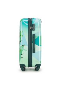 Wittchen - Średnia walizka z ABS-u z nadrukiem zielono-niebieska. Kolor: niebieski, wielokolorowy, zielony. Materiał: guma. Wzór: nadruk. Styl: wakacyjny #8