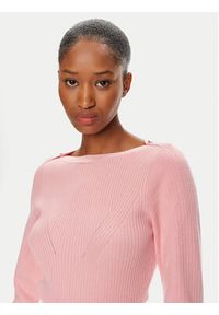 Morgan Sweter 241-MALIL Różowy Slim Fit. Kolor: różowy. Materiał: syntetyk #3