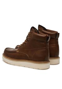 Jack & Jones - Jack&Jones Trapery Jfwarchway Pu Moc Boot Lace-Up Boots 12257971 Brązowy. Kolor: brązowy. Materiał: skóra #2