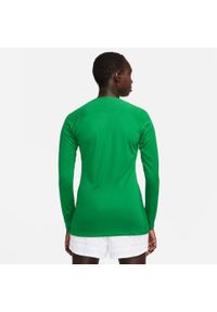 Bluza Nike Dri-FIT Park First Layer, Kobiety. Kolor: zielony. Materiał: poliester, materiał. Technologia: Dri-Fit (Nike)